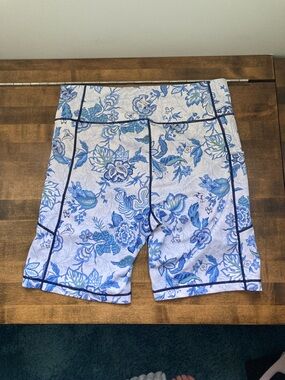 Tuckernuck Blue Floral Bike Shorts